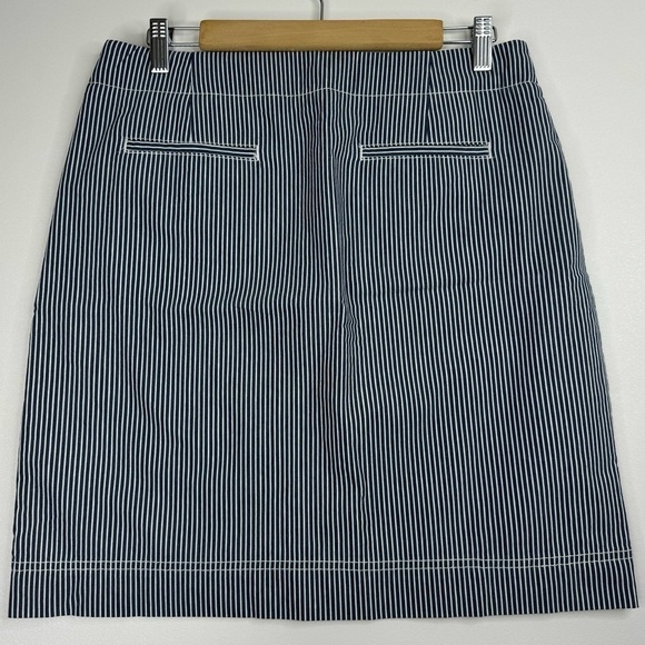 Talbots Striped Engineer Side Zip Lined Stretch Skirt Womens Size 8 - Picture 2 of 7